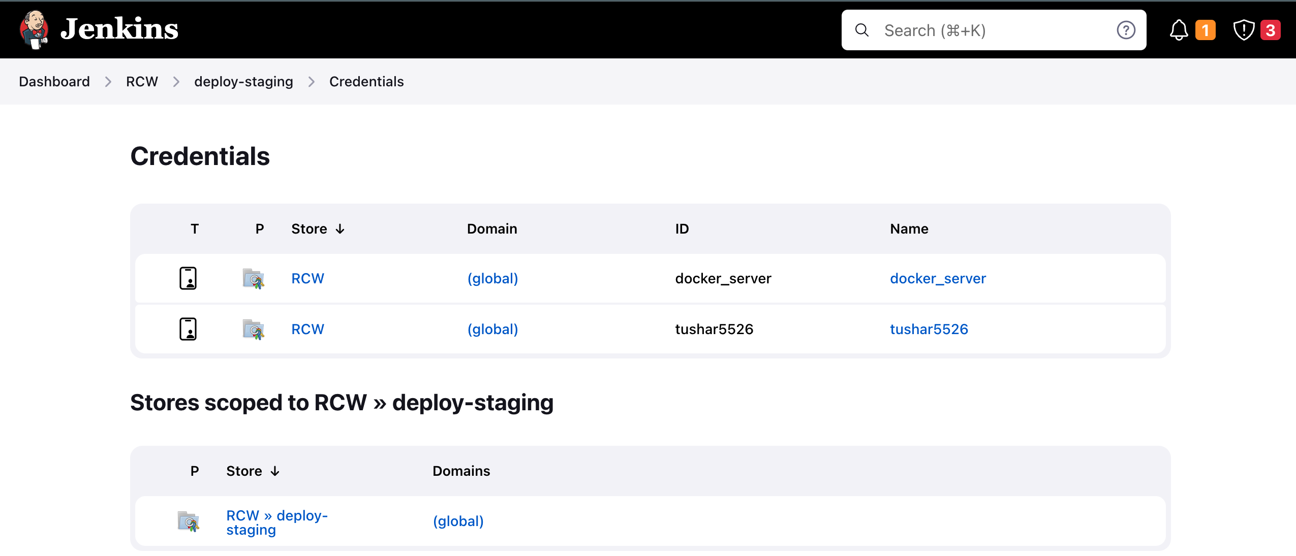 Jenkins Registry Credntials Image